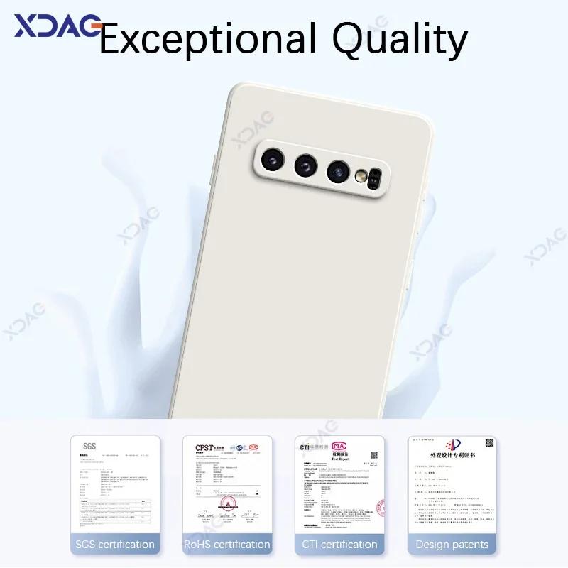 Роскошные квадратные жидкие силиконовые чехлы для Samsung Galaxy S10 Plus S10E SamsungS10Plus мягкий чехол для телефона водонепроницаемый корпус