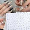 Chinese Style Nail Art Stickers: Golden & Silver Branches and Jade Leaves