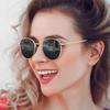 Metal Round Frame Sunglasses for Men and Women Universal Fashion Summer Glasses Sunshade Mirror for Women Men