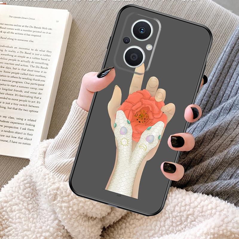 Чехол Рука Змея Цветок для OPPO Reno 12 F 13 13F 11F 8T 7 8 10 Pro OPPO Find X8 Pro X6 X3 X5 Lite Чехол Fundas