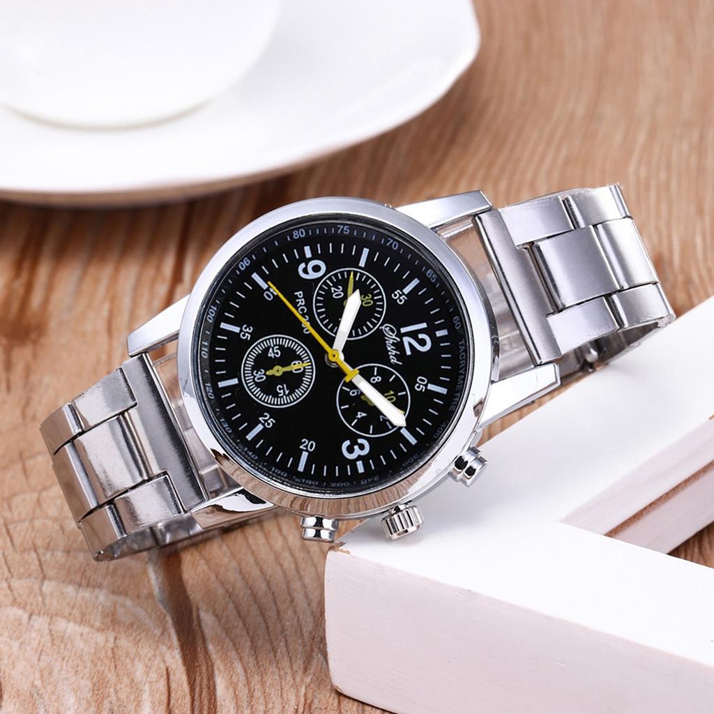 Fashion Neutral Quartz Analog Wristwatch Steel Band Watch