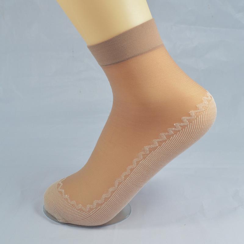 Женские дышащие бархатные сетчатые носки с хлопковой подошвой, устойчивой к зацепкам