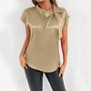 Женская летняя модная футболка из искусственного шелка, однотонный атласный топ без рукавов