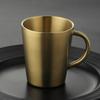 300 мл чашка для воды, посуда для напитков, кружки, двойная чашка для кофе из нержавеющей стали 304, золото, пиво, кофе