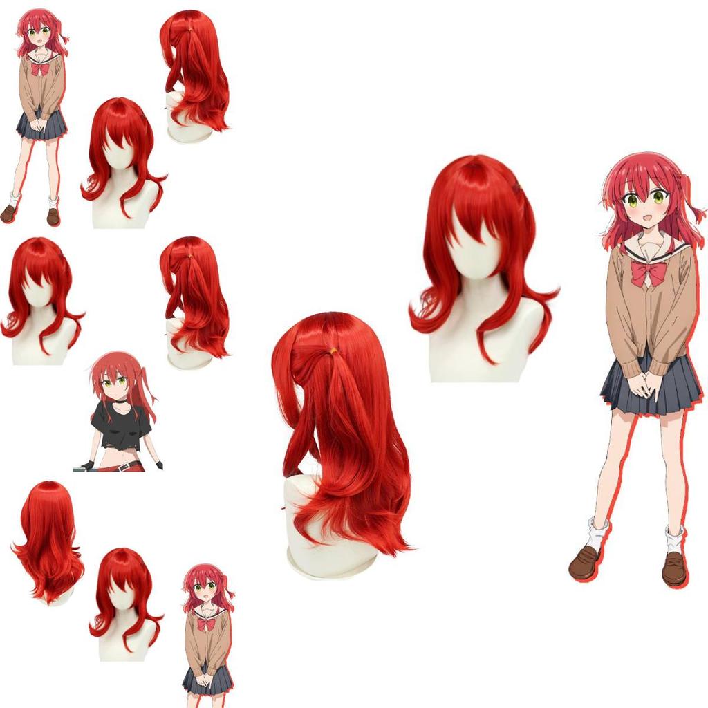 Bocchi The Rock! Kita Ikuyo Red Cosplay Wig For Any Skin Tone