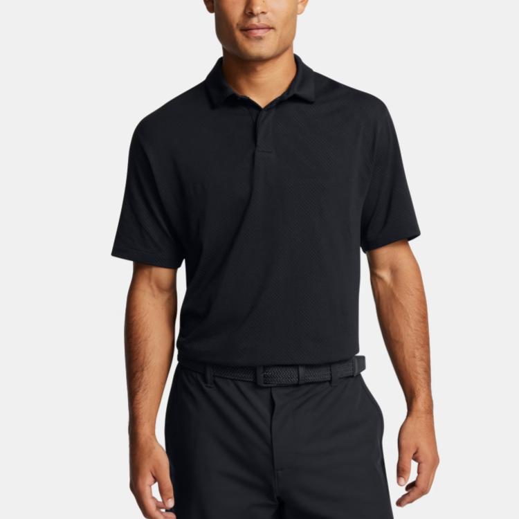 Under Armour Tour Tips Seamless Polo Shirt Men's Black 1387129-001