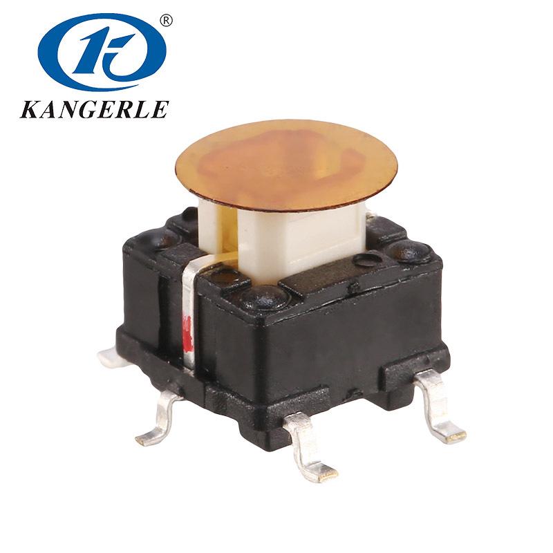7x7x7 SMD тактильный переключатель с красной подсветкой, огнестойкий, тип с выводами
