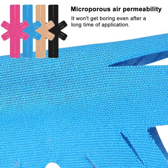 Предварительно нарезанная кинезиологическая лента, хлопковая спортивная лента, водонепроницаемая эластичная кинетическая лента для облегчения боли, поддержки мышц, восстановления после травм