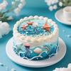 1 Pcs Ocean Theme Cake Decoration Silicone Mold, Turtle Octopus Chocolate Fondant Mold, for Kitchen Baking Cupcake Topper Chocolate Candy and Resin