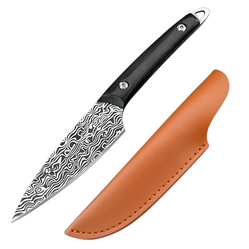 Нож для обвалки с дамасским узором, кованый кухонный нож из нержавеющей стали, нож для фруктов, нож для мяса, нож-измельчитель, резак