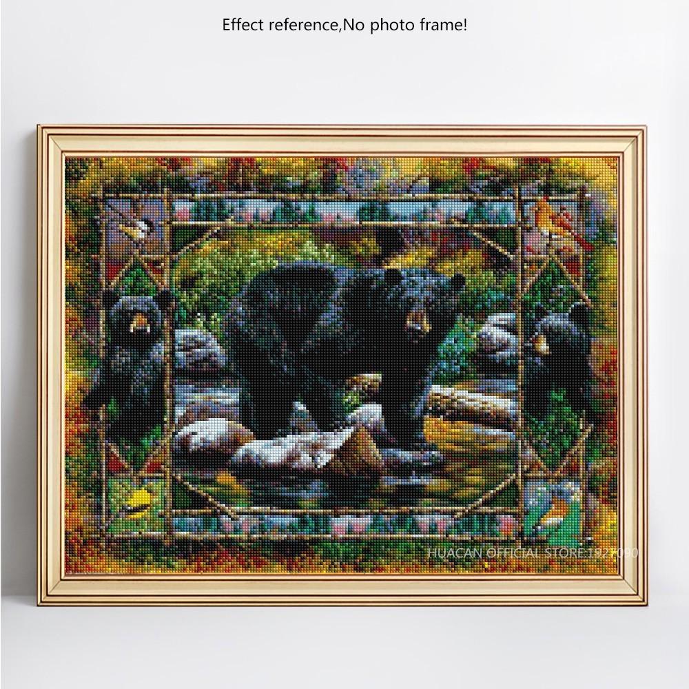 Diamond Painting Bear Rhinestone Mosaic Animal 5D DIY Diamond Embroidery