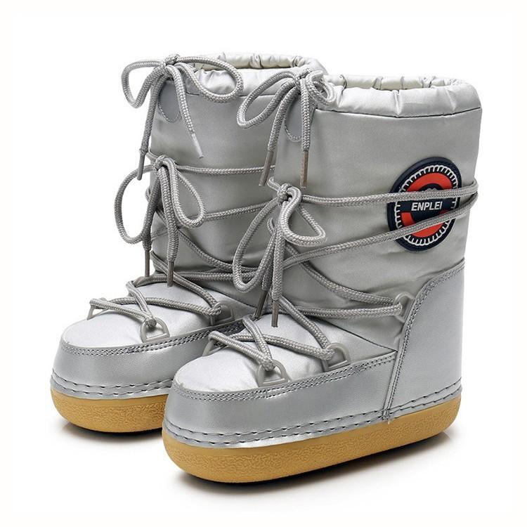 Круглая этикетка средняя труба луноходы русские зимние сапоги теплые зимние сапоги женская обувь луноходы