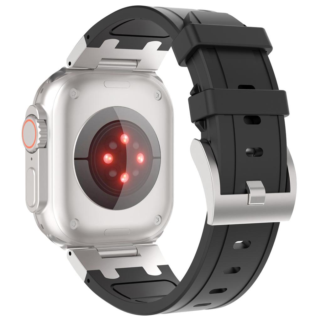 For Apple Watch Series 10 42mm/9 8 7 41mm/SE (2023) SE (2022) SE 6 5 4 40mm/3 2 1 38mm Rhinestone Silicone Rubber Strap