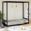 VidaXL Bed Frames for Children, Single Bed with Slatted Base, Bedroom Furniture, Scandinavian, Black 80x200 Cm 834521