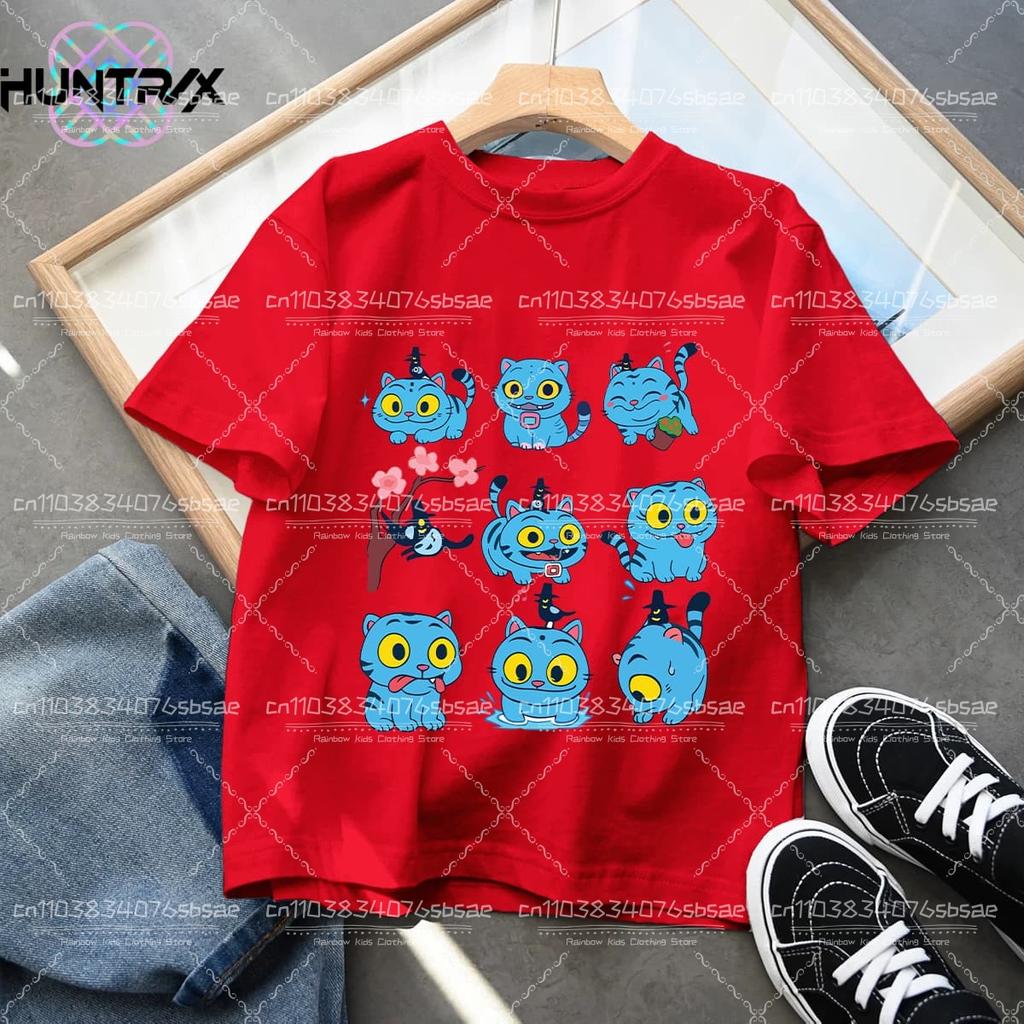 Summer Fashion Movie Kpop Demon Hunters T Shirt Kids Cartoon Anime Clothes Round Neck Basic Boys Tops Casual