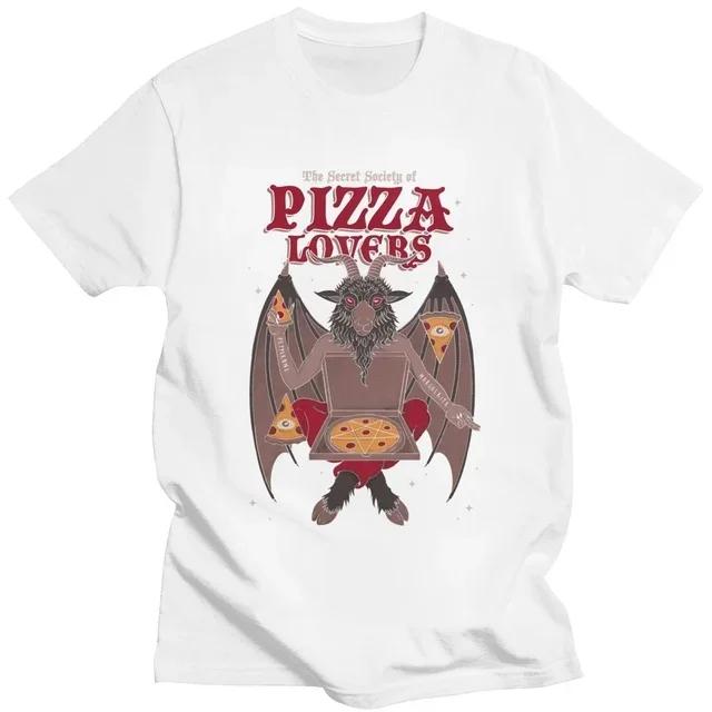 Женская футболка с коротким рукавом Крутая футболка Бафомет Кавайная Сатана Демон Призрак Оккультная Коза Графические футболки Кавайная одежда Аниме футболка