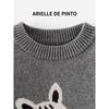 French Arielle De Pinto Knitted Sweater for Boys and Girls, Autumn and Winter Style, Korean Version, Pony Pullover, Core Yarn Jacquard