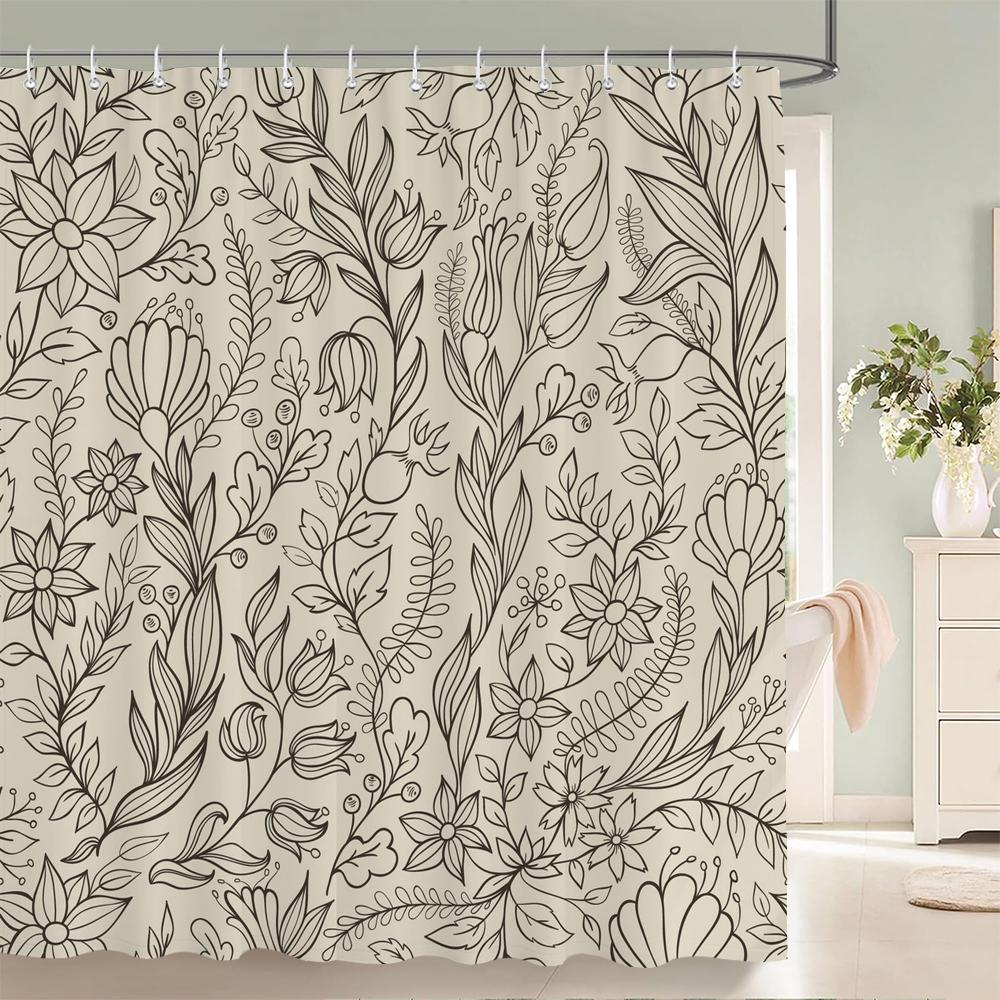 Водонепроницаемые тканевые шторки для душа Листья деревьев Белая береза Ванная комната Большие 240X180 3D-печать Декорация Шторка для душа Занавеска для ванны