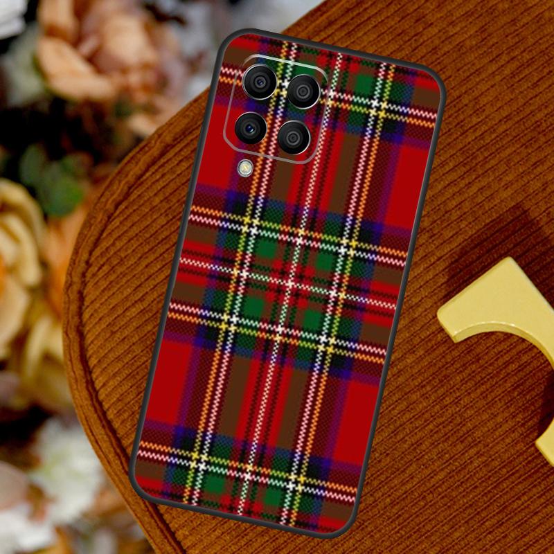 Клетчатый узор тартана клана Стюарт Для чехла Samsung Galaxy M32 M52 M12 M55 M15 M13 M23 M33 M53 M20 M21 M51 M34 M54 M30s M31s