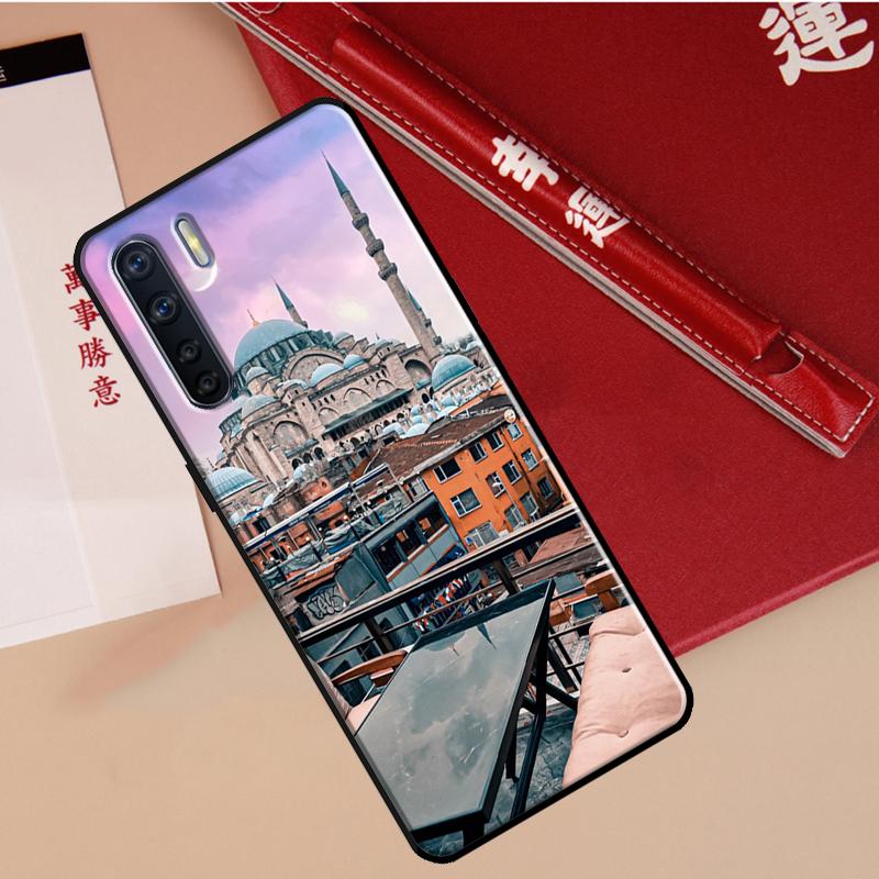 Турция Стамбул Пейзаж Чехол для Oppo A60 A98 A58 A78 A18 A38 A80 A40 A77 A57 A17 A74 A54 A94 A96 A76 A16 A15 A5 Pro