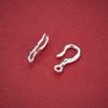 Korean Style S925 Sterling Silver Textured Question Mark Clasp for DIY Jewelry