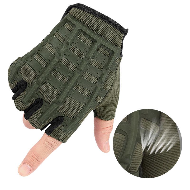 Unisex Half-Finger Tactical Gloves: Non-Slip, Breathable, Wear-Resistant for Outdoor Sports, Fitness, Cycling, and Mountaineering.