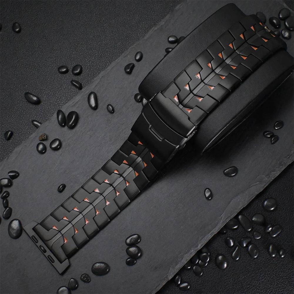 Роскошный ремешок из титанового сплава для Apple Watch Ultra 2 49 мм Серии 10 9 8 7 6 5 4 SE 46 мм 45 мм 44 мм Быстросъемный ремешок шириной 26 мм