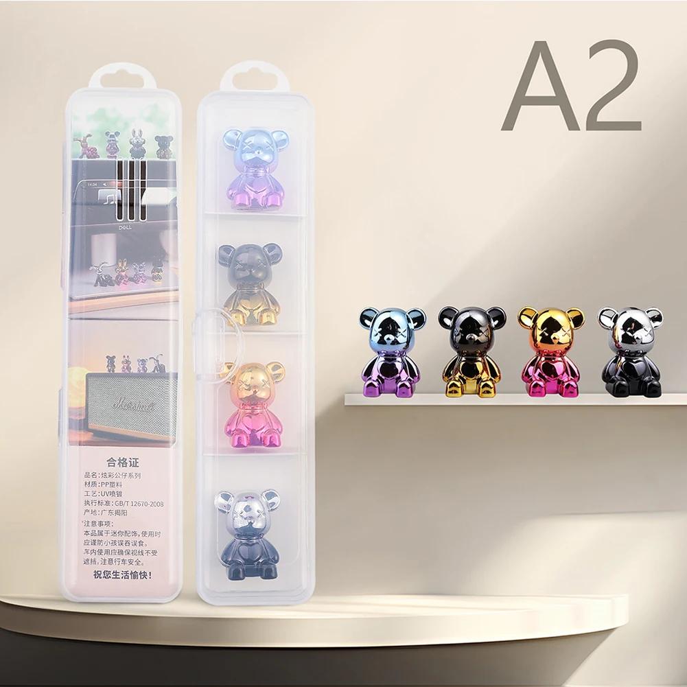 4 шт. забавный медведь центральная консоль украшения приборная панель автомобиля украшения аксессуары офис подарки для дома украшения авто декор украшения