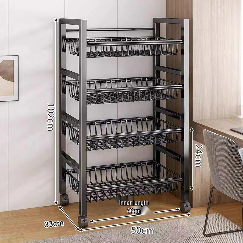 Floor-Standing Multi-Layer Kitchen Storage Rack for Fruits and Vegetables