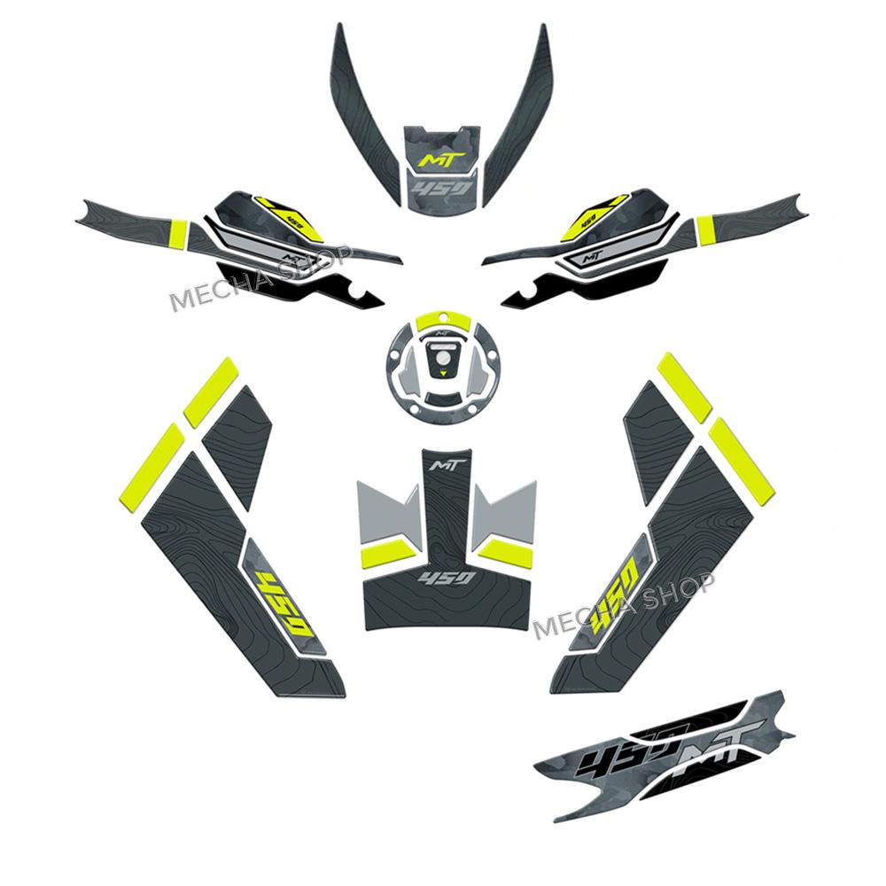 Для CFMOTO 450 MT 2024 450MT 2025 Аксессуары для мотоцикла 3D Смоляные Наклейки-Защита на бак Комплект Водонепроницаемые Наклейки-Декали Комплект