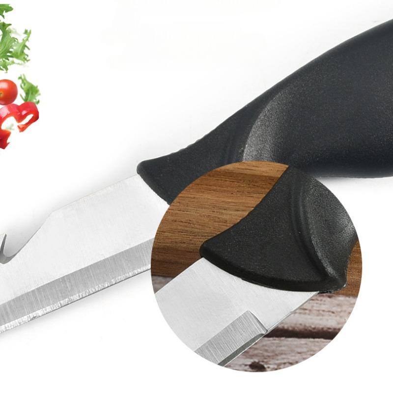 Плавающее лезвие для рыбы из нержавеющей стали, нож для рыбы, многофункциональный кухонный нож, уличный нож для рыбы, зубчатый нож с чехлом