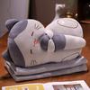 Cartoon Soft Cat Throw Pillow Blanket Plush Toy Doll Girl Office Lunch Break Blanket Doll