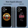 Чехол для телефона с изображением рок-группы Guns N' Roses для iPhone 17 16 15 14 13 12 11 X XR XS 8 Plus Mini Pro Max Мягкий черный ударопрочный чехол