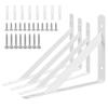 ANDCHI L-Shaped Shelf Brackets, Set of 4, Wall-Mounted, Angle Brackets, L-Shaped Shelf Brackets, Wall-Mounted Hanging Shelves, Brackets with Screws, 2