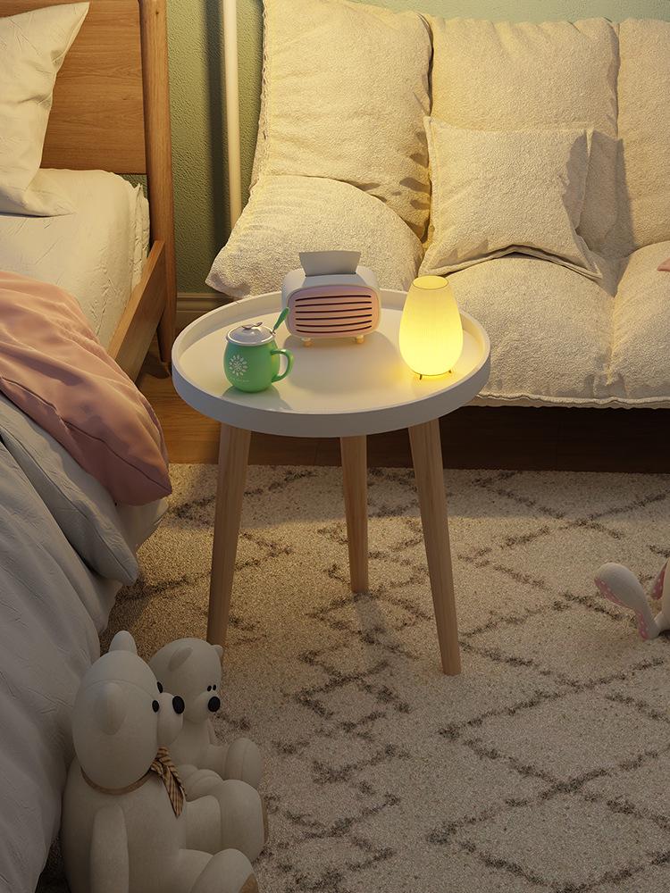 Nordic Simple Modern Coffee Table, Solid Wood Legs, for Living Room, Bedroom, or Bedside Side Table