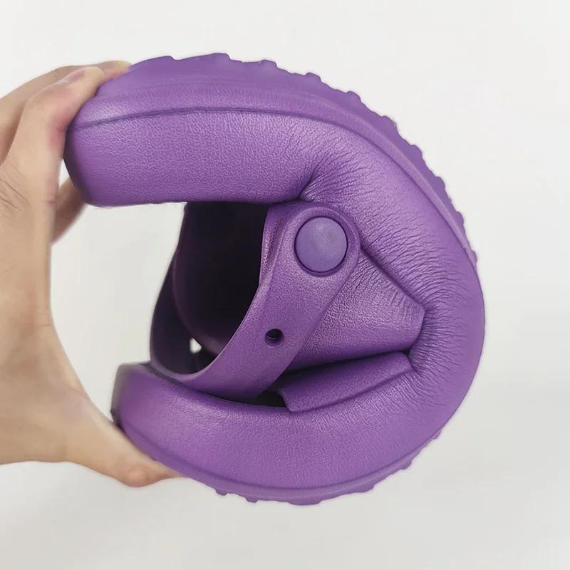 Модные женские летние пляжные сандалии на платформе, зеленые, мягкая подошва, ЭВА, шлепанцы, женские, модные, нескользящие, уличные тапочки, женская удобная обувь