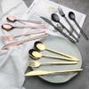5/10/20 Pcs Colorful Dinnerware Cutlery Set 304 Stainless Steel Flatware Set Mirror Knife Fork Spoon Tableware Set Kitchen Silverware