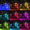 GREENBEAN Set of RGB Motorcycle LED Strip Lights with Music Brake and Steering Flowing RF Remote and Car Chassis Decoration 12-Piece Multi-Channel