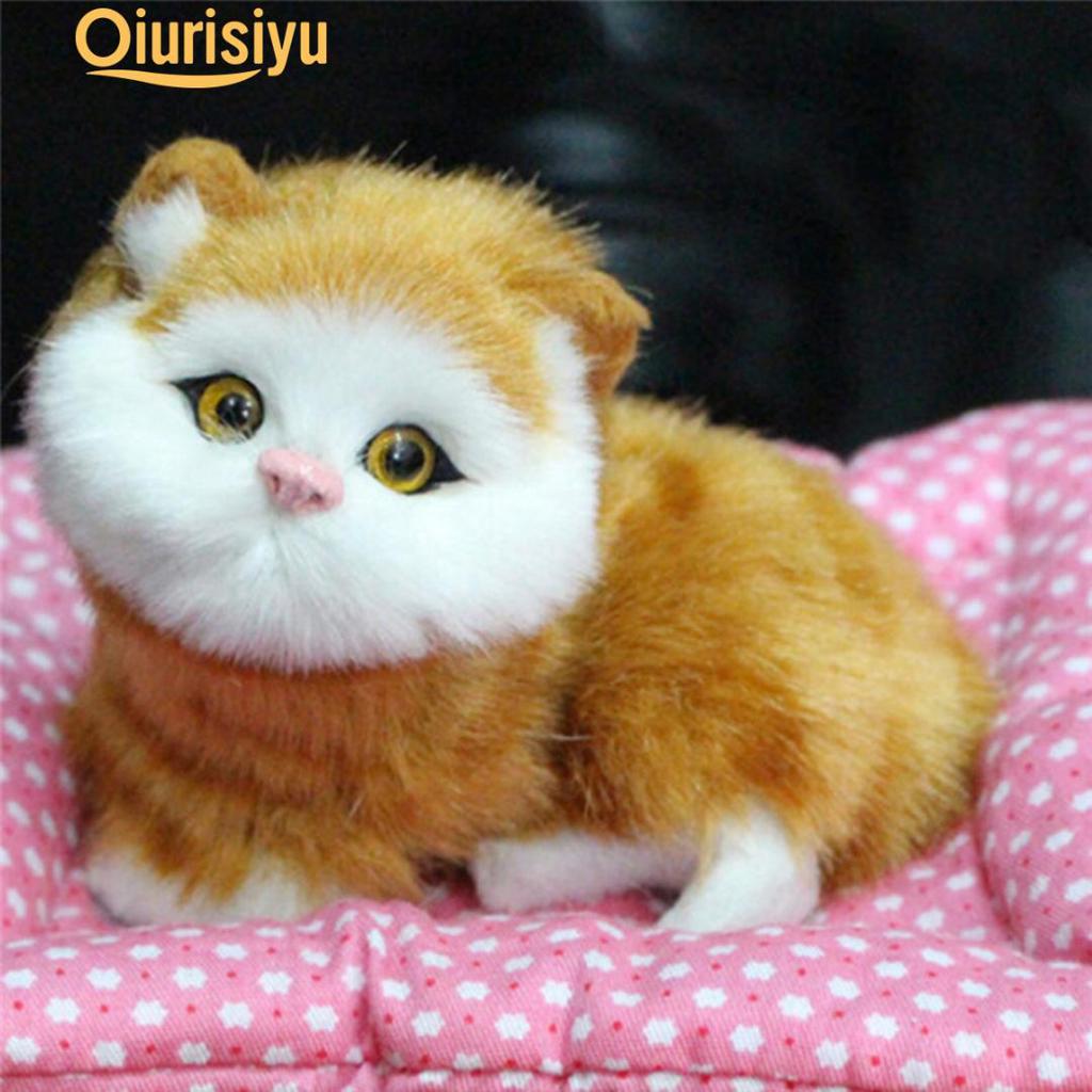 Animal Doll Plush Sleeping Cats Toy with Sound Kids Toys and Hobbies