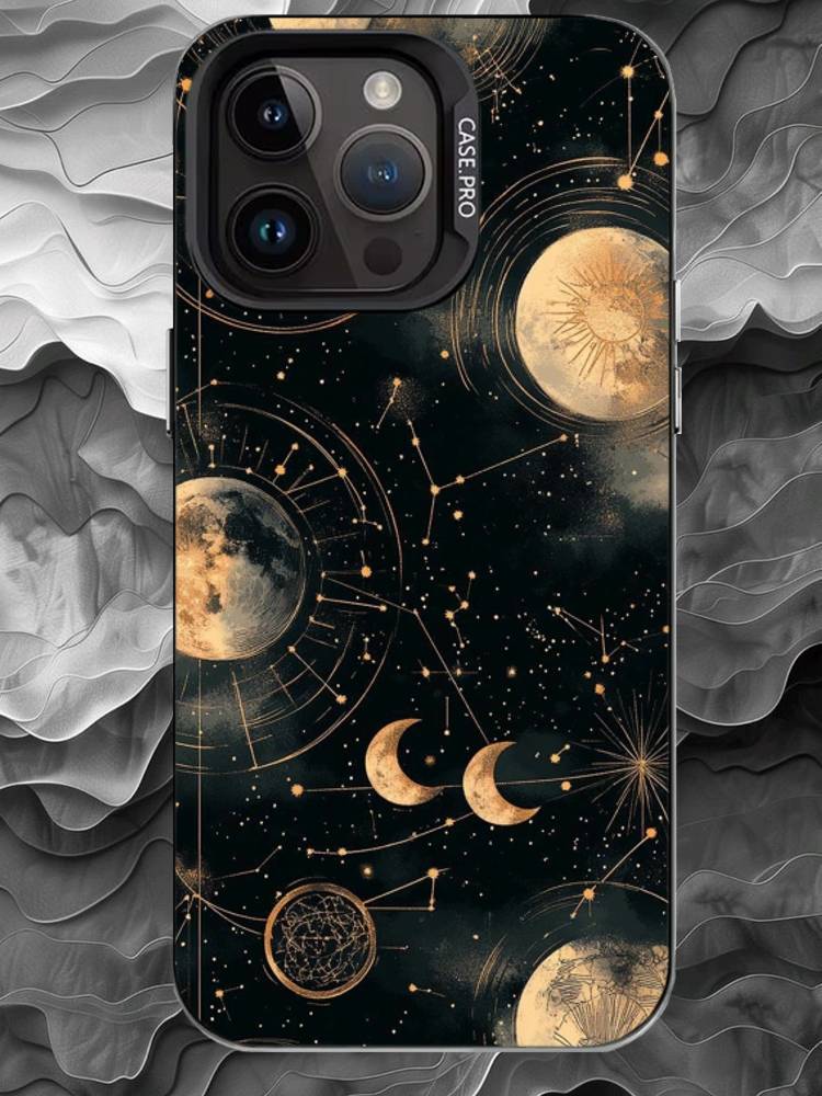 A-astrology Чехол для телефона для iPhone 17 16 15 14 13 12 11 Pro Max Plus Серебристый Матовый Черный Чехол