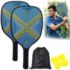 1 Set Pickle Paddles with Storage Bag Precise Control Cushioned Ultra-Comfy Grip Wooden Pickleball Rackets for Adults Beginners
