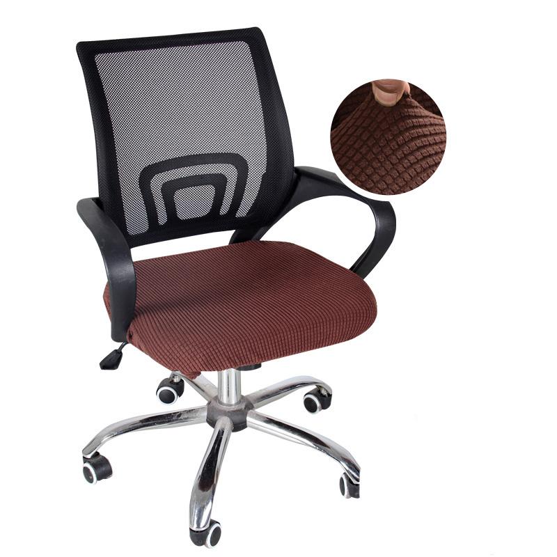 Эластичность Офисные Стрейч Чехлы для Компьютерных Стульев Однотонный Чехол на Сиденье Стула