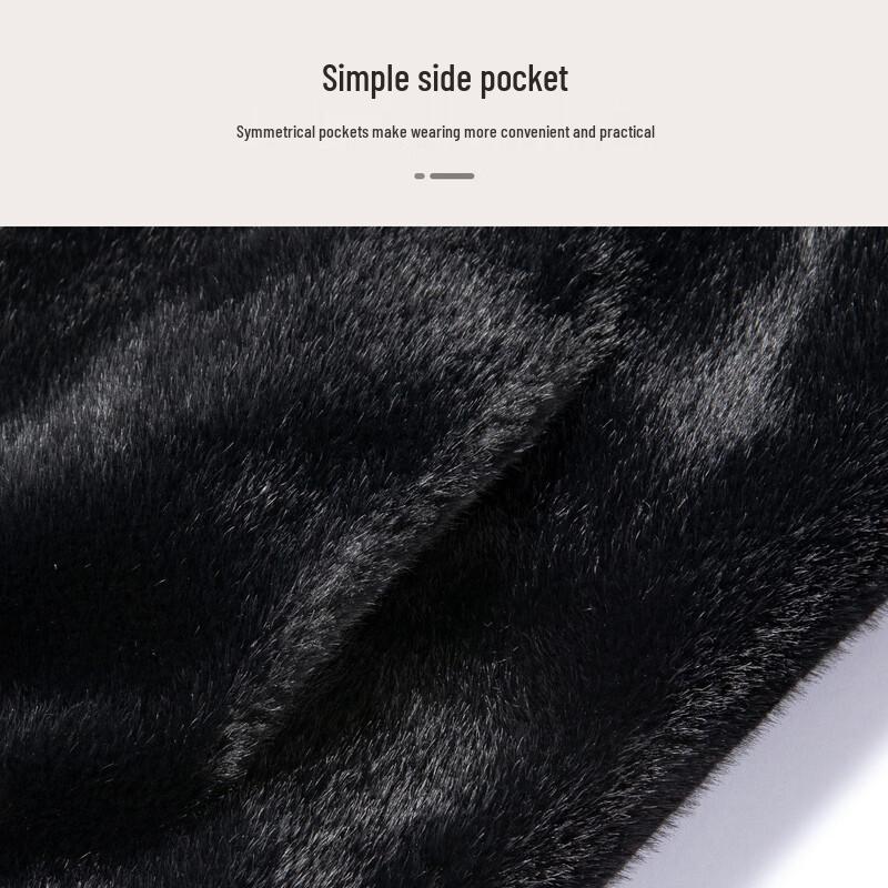 MONTAGUT Мужская плюшевая утолщенная куртка из овчины с капюшоном