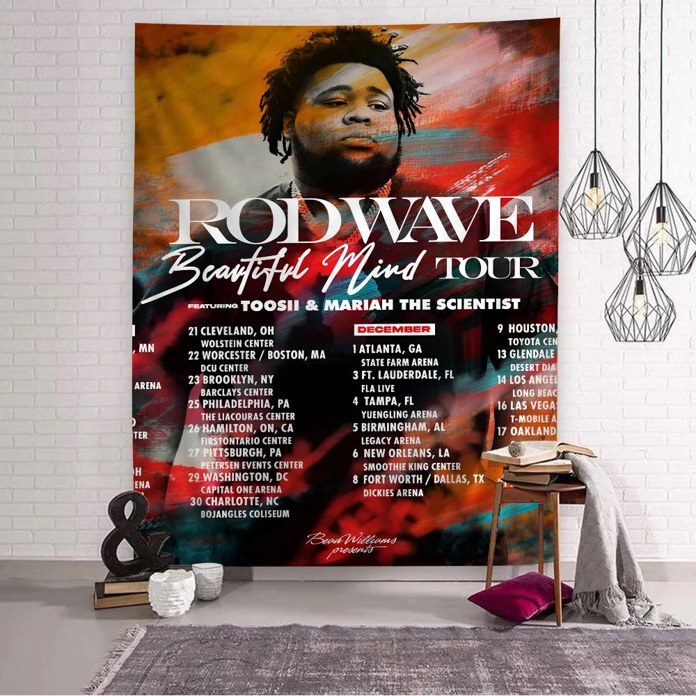 Певец Rod Wave Аниме Чат Настенный гобелен Богемные настенные гобелены Мандала Настенное искусство Декор