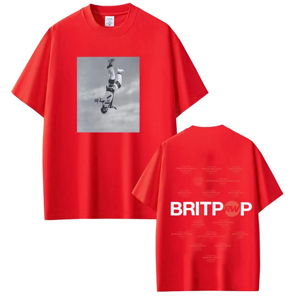Summer Hot Sale Robbie Williams Britpop Album 2026 Print T Shirts Y2k Unisex Unisex High Quality Harajuku Hip Hop Punk Tshirt