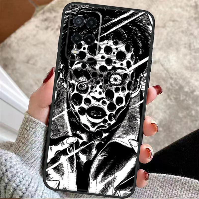 Horror Manga Style Case For Oppo A40 A16 A76 A96 A60 A98 A58 A78 A18 A38 A80 A77 A57 A17 A74 A54 A94 A15 A5 Pro