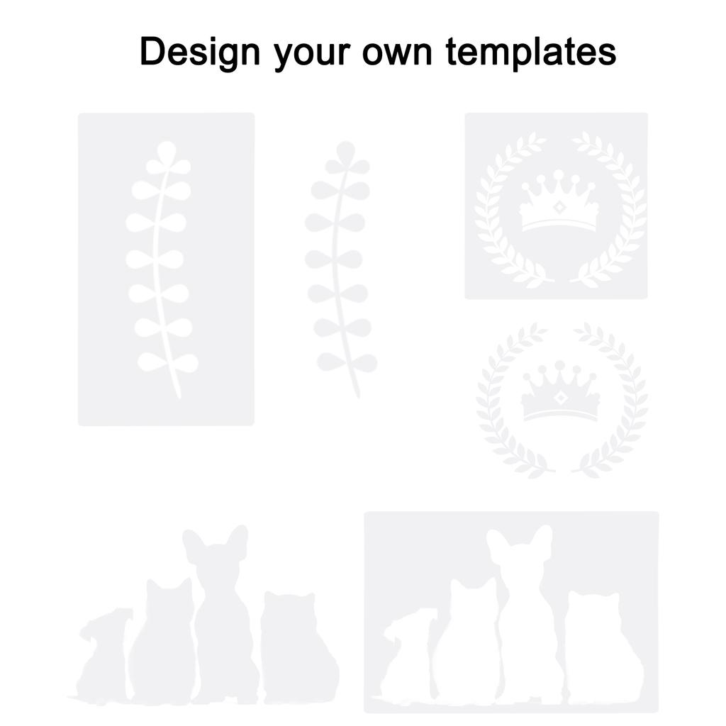 20 шт. пустые трафаретные листы размером 12x24 дюйма с 3 шт. сменным ковриком для резки, нескользящим стандартом с сеткой