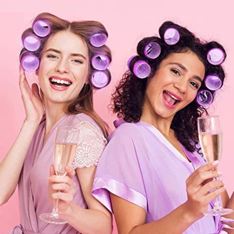 Набор щипцов для завивки, самоклеящиеся бигуди для длинных, средних и коротких волос, большие средние бигуди, самоклеящиеся бигуди на липучке