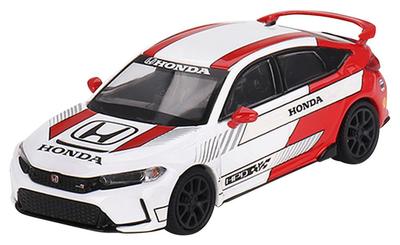 MINI GT Масштаб Honda Civic Type R 2023 Pace Car Белый Готовое изделие 1/64 #2 (Левый руль)