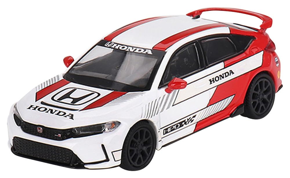 MINI GT Scale Honda Civic Type R 2023 Pace Car White Finished Product 1/64 #2 (Left-Hand Drive)